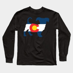 Chiweenie Dog Lover Colorado Flag Long Sleeve T-Shirt